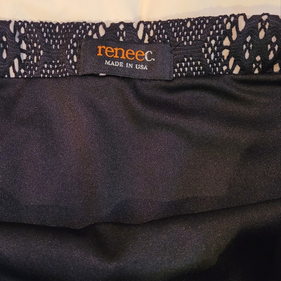 Black And Tan Diamond Pattern Pencil Skirt - Picture 3 of 5